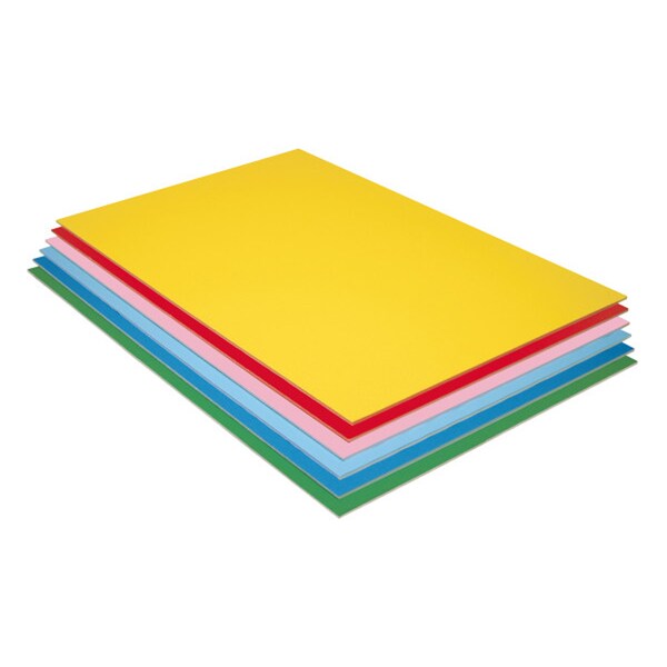 Foam Board, 6 Assorted Colors, Matte, 20in x 30in, PK 12